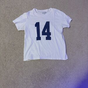 Brandy Melville White Tee with Navy Number